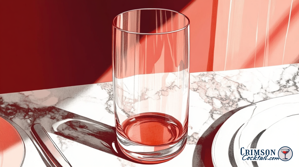 Illustration of a highball cocktail glass.