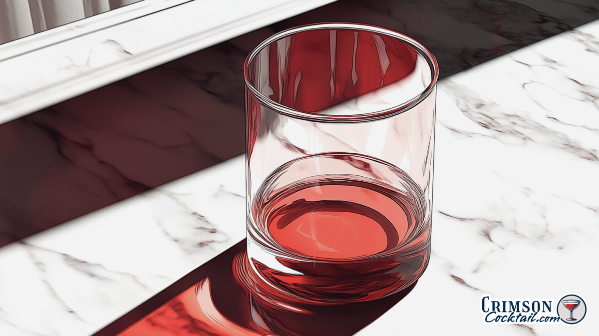 Illustration of an old fashioned rocks glass.